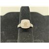 Image 2 : 14K  WG  Diamond Ring w/One Round Cut Diamond and 64 Round Cut Diamonds 5.0G