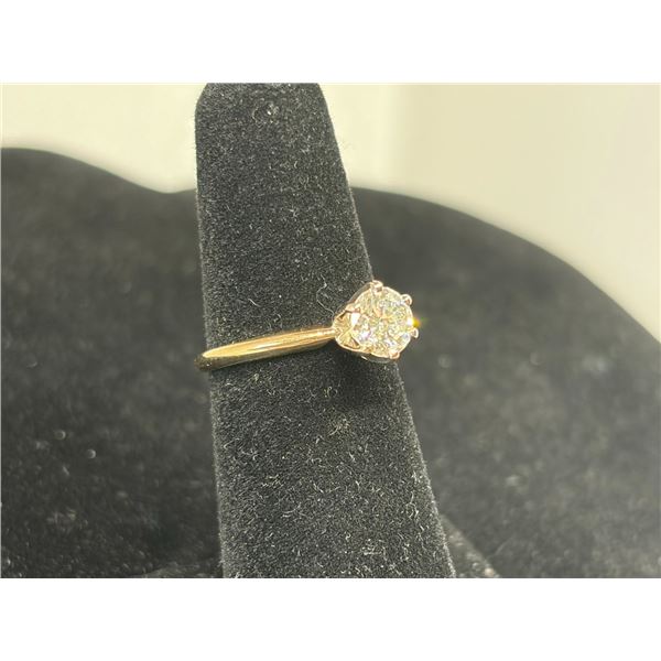 14K  YG  Diamond Solitaire Ring w/One Round Cut Diamond 2.4G - Replacement