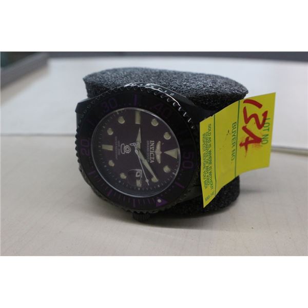 Invicta Large Face Black Man's Watch