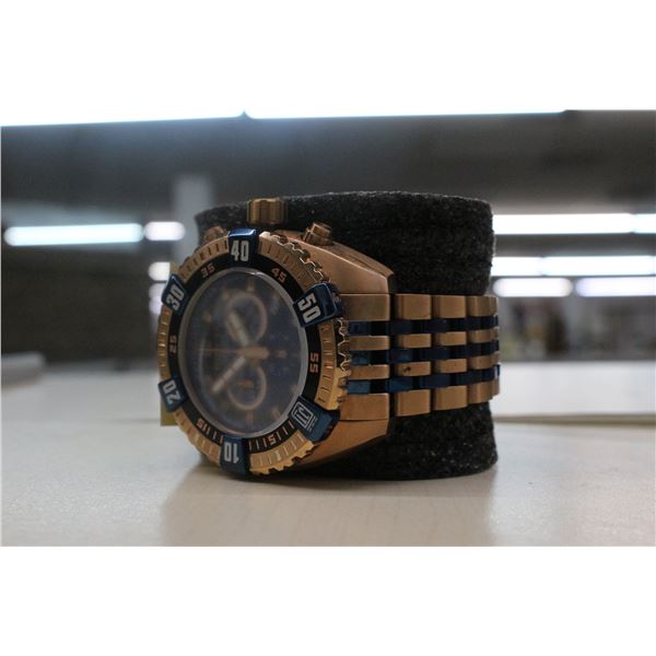 Invicta Rose Gold w/Navy Band Dive Watch