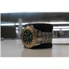 Image 1 : Invicta Silver w/Gold Trim Green Face Man's Dive Watch