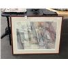 Image 1 : Framed Abstract Artwork Signed Gaynes - 30"  X  36"