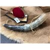 Image 2 : Horn w/Mounts on Plaque, Animal Hide Rug