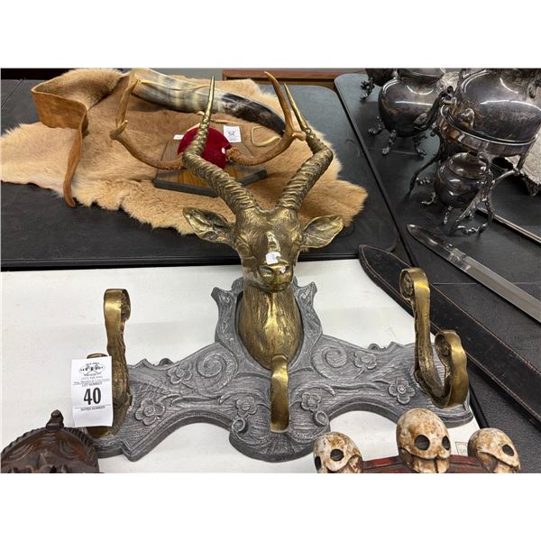 Brass Cast Triple Wall Hook