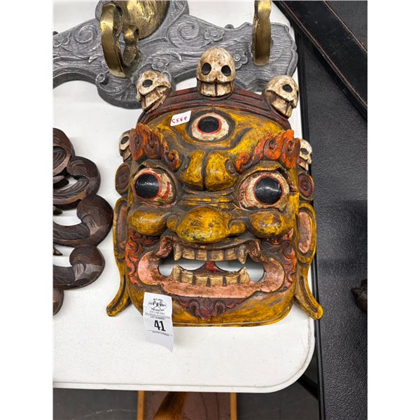 Skull Carved Tribal Mask