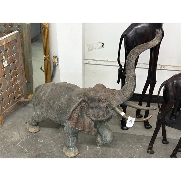 Cast Bronze ? Elephant  40" L  X  36"  H  At Trunk