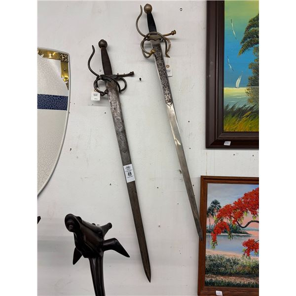 2-Toledo Etched Fantasy Swords - 2 X $