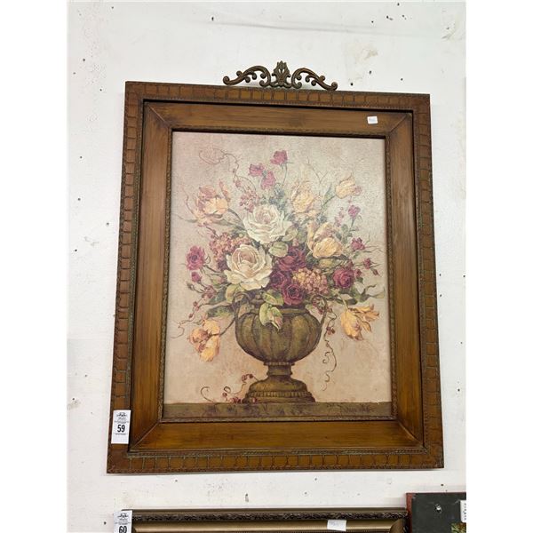 Framed Oil On Board Floral Still Life Ornate