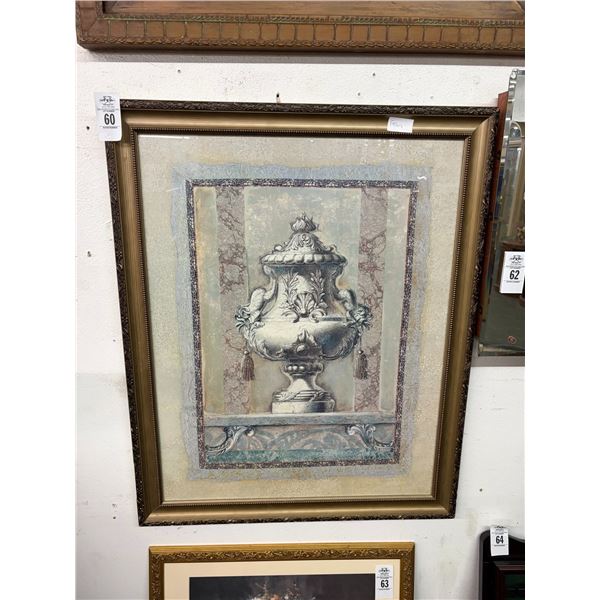 Framed Wall Art Urn - 20"  X  30"