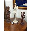 Image 1 : African/Other Carved Figurines 2, Florence Statuary of Woman - 3