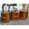 Image 1 : Burl Round End Tables Set - 3