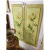 Image 1 : Unframed Floral  2 Pc.  Wall Art