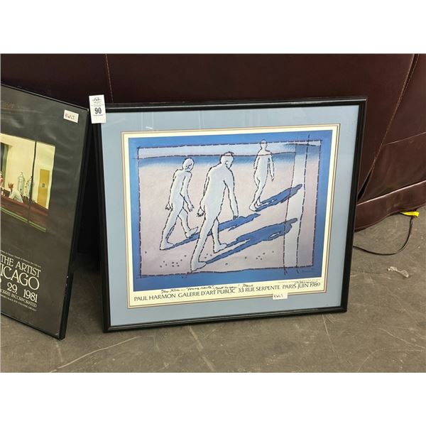Framed Promotional Poster Paul Harmen Gallery Autographed  - 24"  X  30"