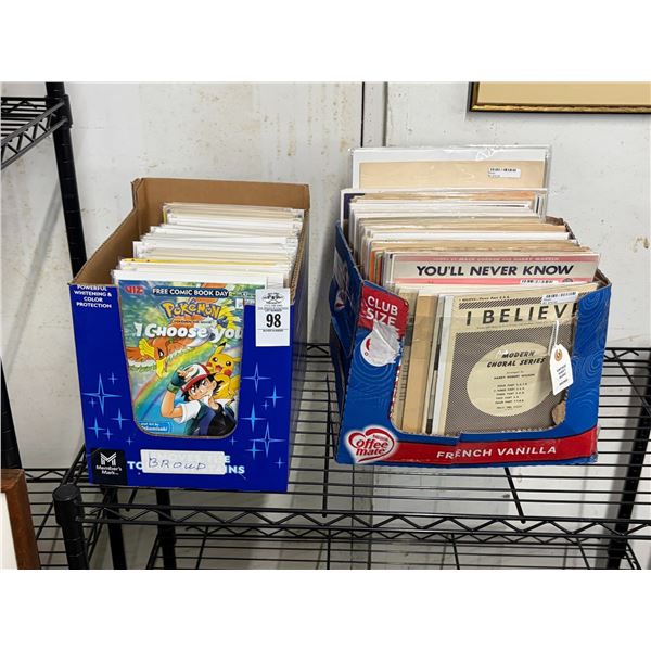 Collector Comic Books w/Casper, Richie Rich, New Kids, Others, Vintage Sheet Music