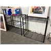 Image 1 : Black Wire Short Storage Racks - Pair