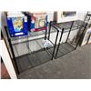 Image 2 : Black Wire Short Storage Racks - Pair