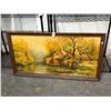 Image 1 : Framed Oil On Board Country Creek Scene  -Signed Roger Woods - 24"  X  30"