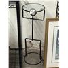 Image 1 : Figural Stickman Shaped Iron w/Glasstop Small Round Table
