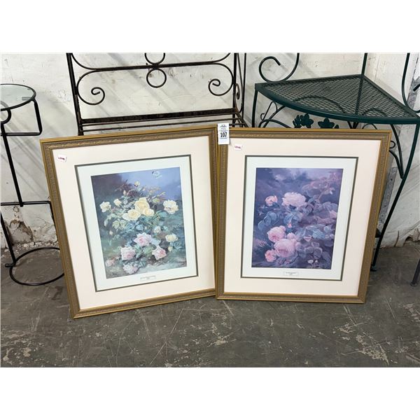 Framed Roses Still Life - Signed Debrus - 2