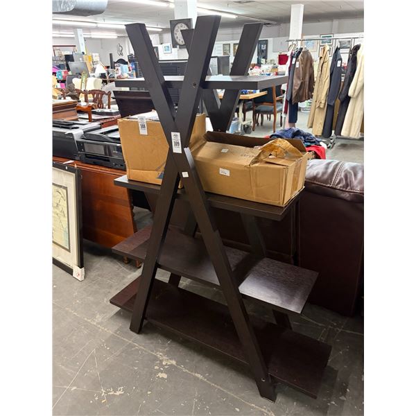 Mocha 4 Tier Contemporary Shelf