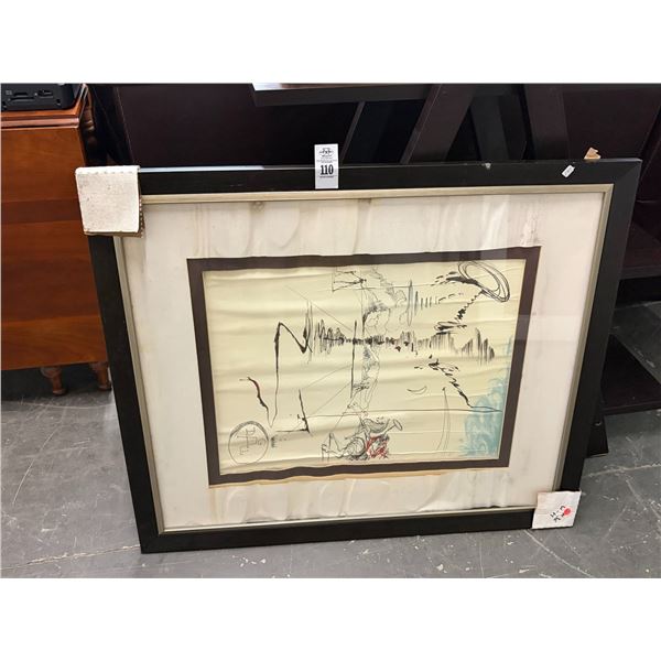 Framed Salvador Dali Sketch Art - 30"  X  36"