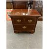 Image 2 : Cherry w/Brass Trim 3 Drawer Nightstand