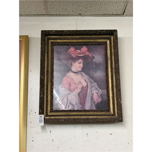 Ornately Framed Portrait of Woman - 20"  X  30"