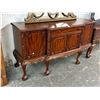 Image 2 : Ornate Carved Mahogany Ball In Claw Server Cabinet - 6'