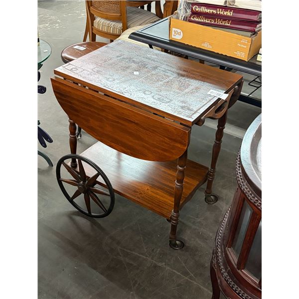 Drop Leaf Tea Cart