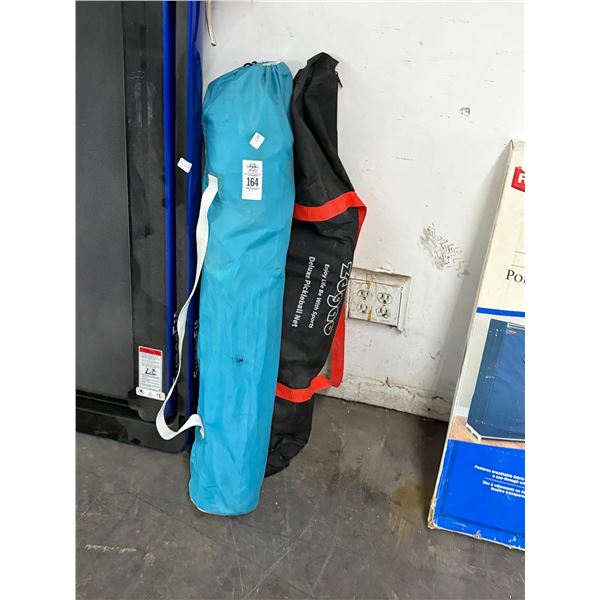 Folding Lawn Chair, Tennis Rackets in Duffle