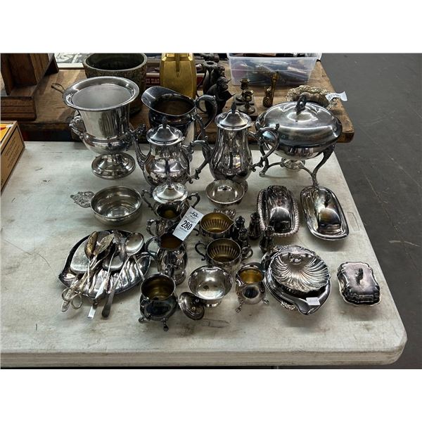 Large Lot Silverplate Dining Utensils, Accessories