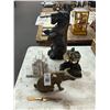 Image 1 : Cast Brass Pig, Letter Opener, Marble, Cast Sailboat, Bookends, Bronze Schnauzer Door Stop