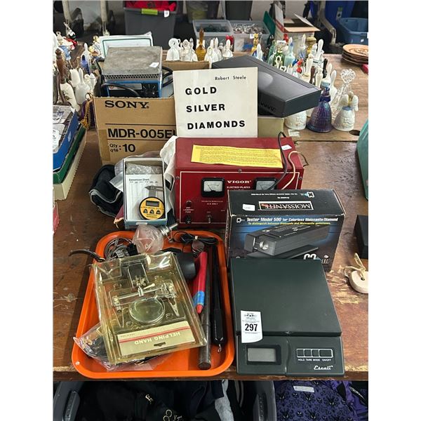 Diamond Tester, Digital Tear Scale, Watch Parts, Electro Plater, Hot Plate, Test Units