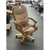 Image 1 : Oak w/Leather Secretarial Armchair
