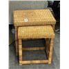Image 1 : Wicker Nesting Tables Set - 2
