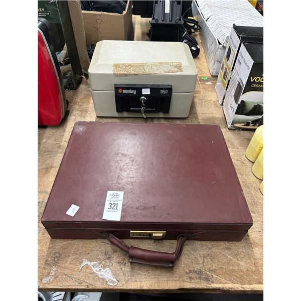 Hartmann Leather Briefcase, Sentry Small Safe