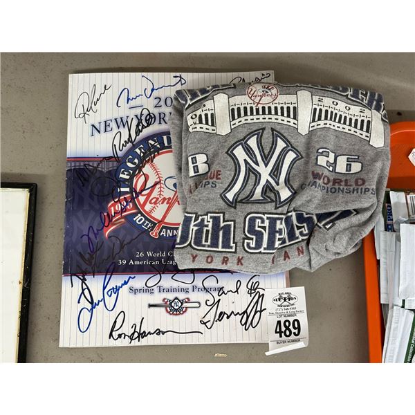 NY Yankees 2006  Spring Training Autographed Album w/T-Shirt