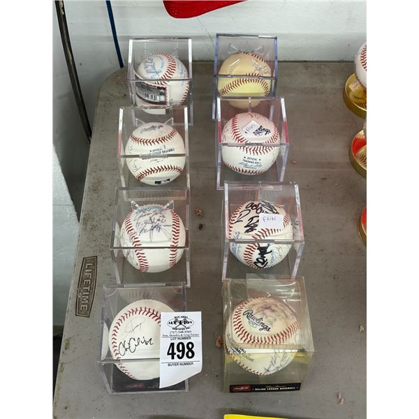 8-Team Autographed Baseball In Showcase - 8 X $