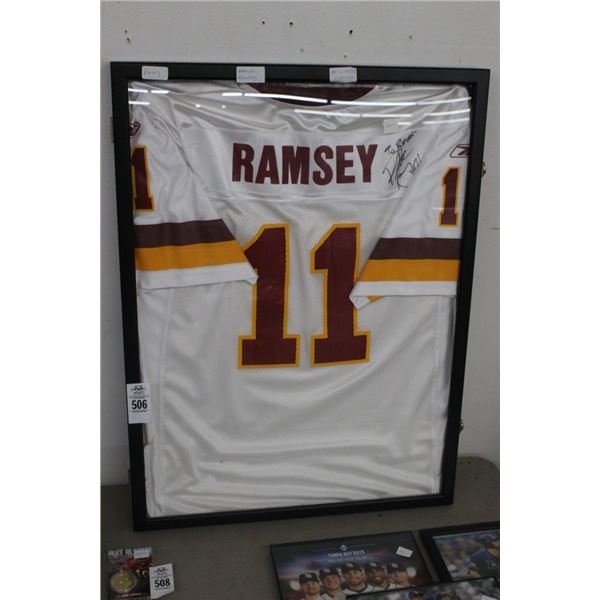Patrick Ramsey  #11  Framed Autographed Jersey