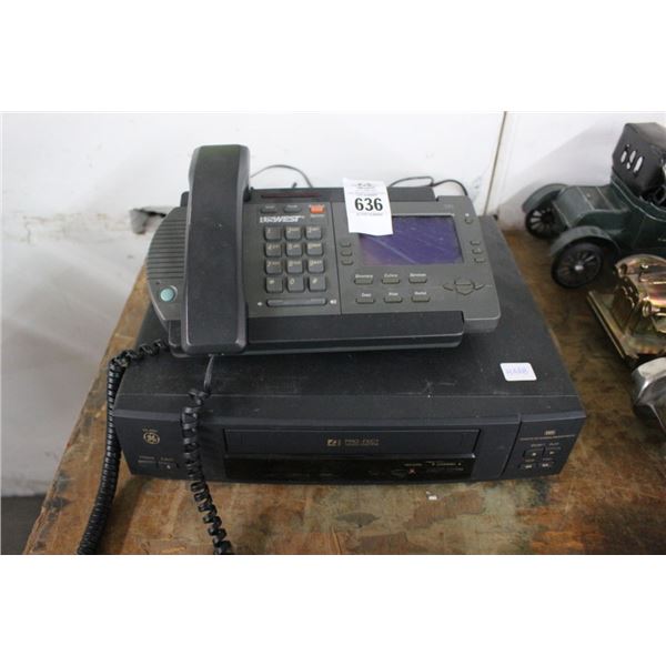 GE  VHS Player, US  West Answering Machine Phone