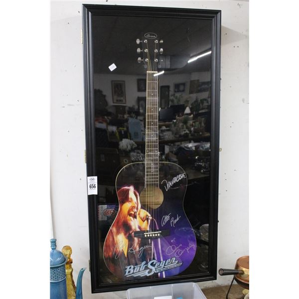 Bob Seegar Autographed Acoustic Guitar in Shadowbox Showcase