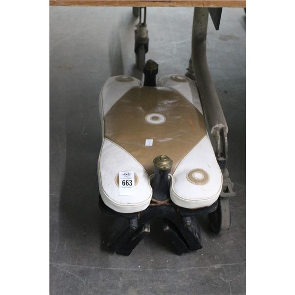 Leather Padded Saddle Style Foot Stool