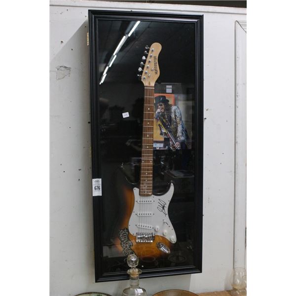Aerosmith Steven Tyler Autographed Electric Guitar w/Photo in Shadowbox Display