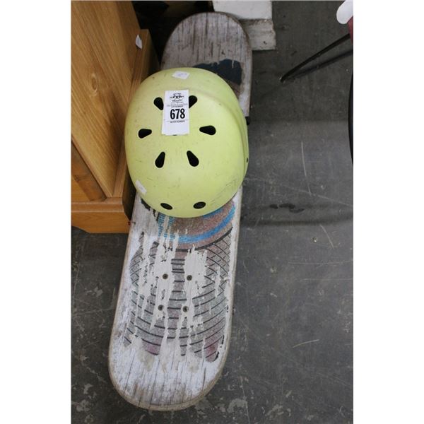 Trick Skateboard w/Helmet