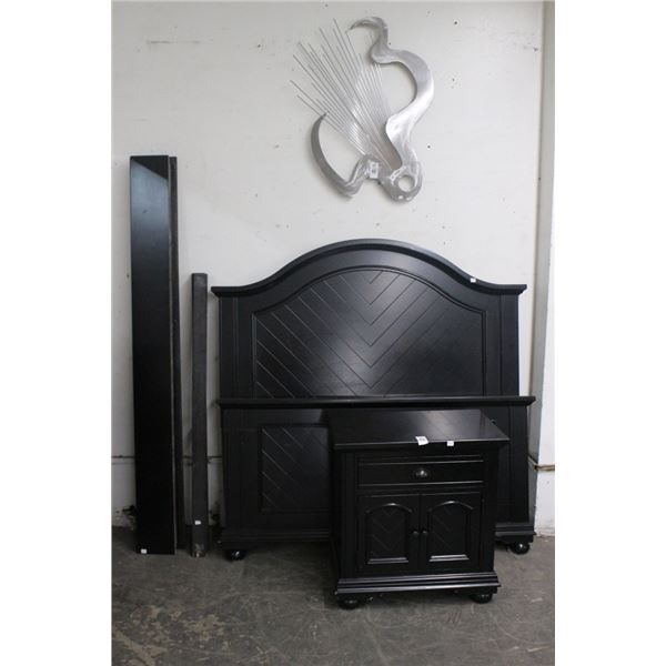 Black Twin Bed w/Dresser
