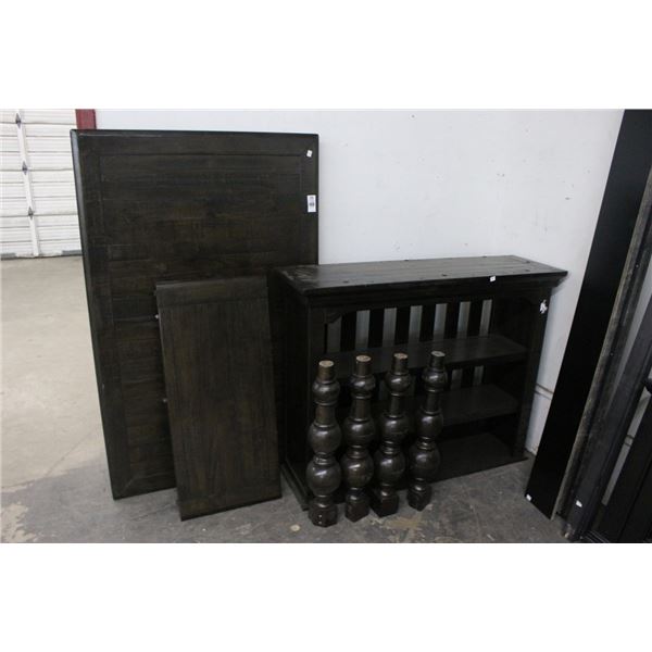 Mocha Dining Table w/Bookcase Table - Nds Assembly