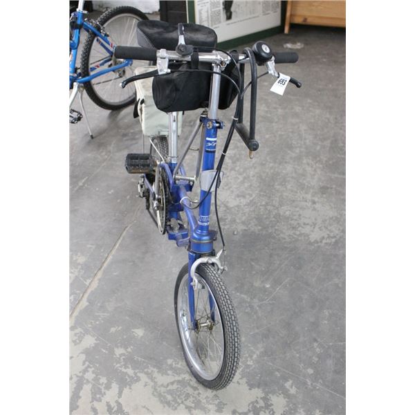 Blue Folding Bike