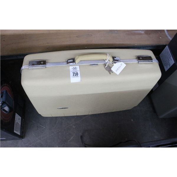 Forecast Vintage Beige Hard Luggage