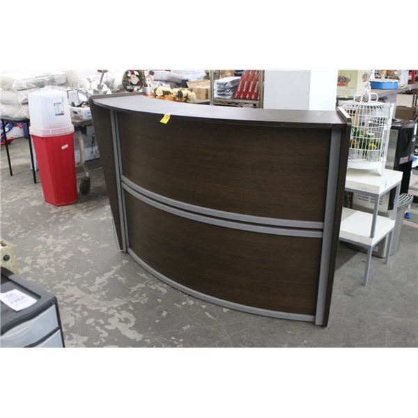 Mocha/Grey Contemporary Reception Desk