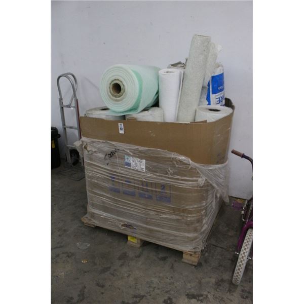 Pallet w/Asst. Fiberglass Material Rolls